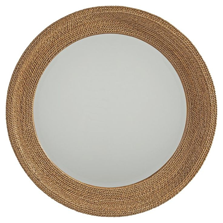Barclay Butera La Jolla Abaca Wrapped Round Wall Mounted Mirror | Wall ... with La Jolla Woven Round Mirror