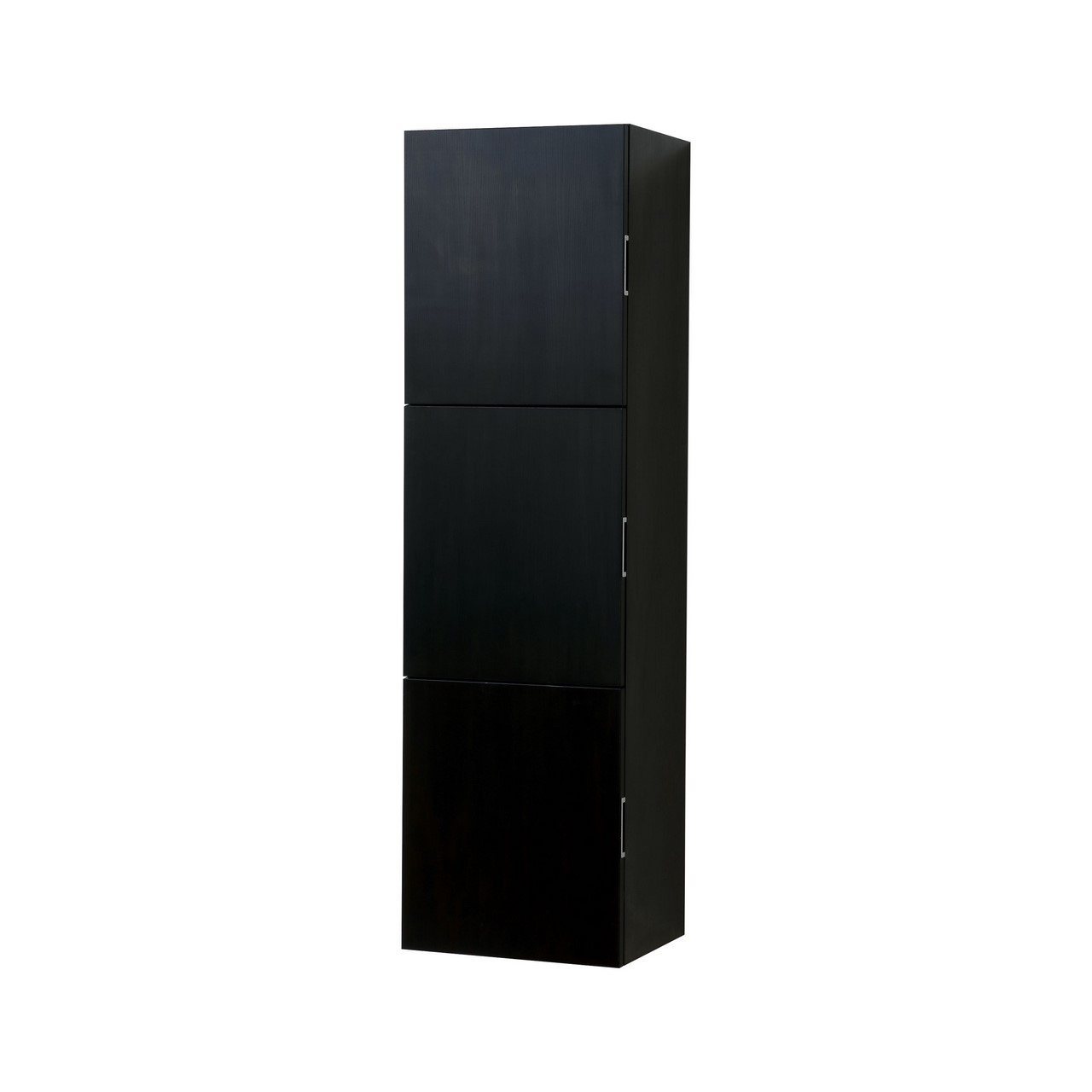 Bathroom Black Wood Linen Side Cabinet W/ 3 Large Storage Areas - Kubebath with regard to The Fresca Teak Linen Cabinet A Stylish Way to Declutter Your Bathroom
