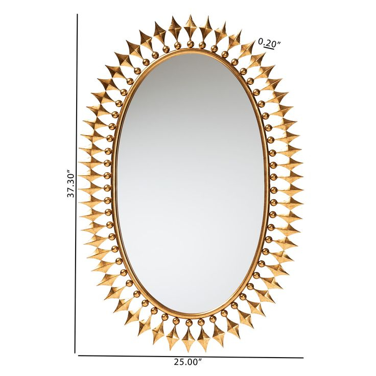 Baxton Studio Rogier Modern Glam And Luxe Antique Goldleaf Metal Accent ... regarding Unveiling the Beauty of the Tauriel Metal Butterfly Accent Mirror