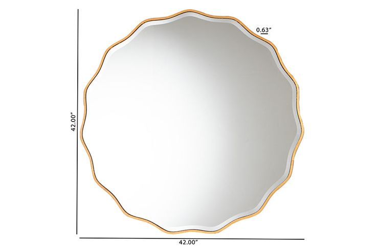Baxton Studio Weston Modern Glam And Luxe Antique Goldleaf Finished ... throughout Rogier Modern Glam And Luxe Antique Goldleaf Metal Accent Wall Mirror