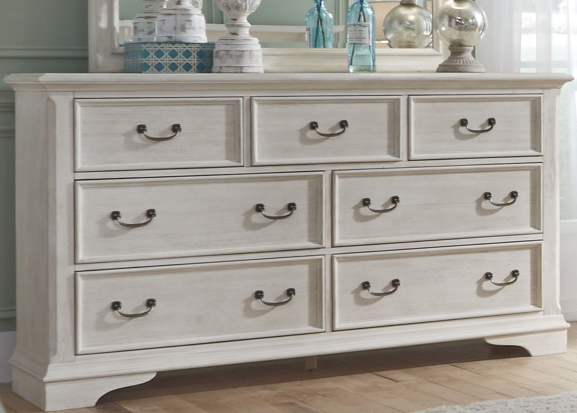 Bayside White 7 Drawer Dresser From Liberty | Coleman Furniture intended for Carmel 7 Drawer Dresser, White