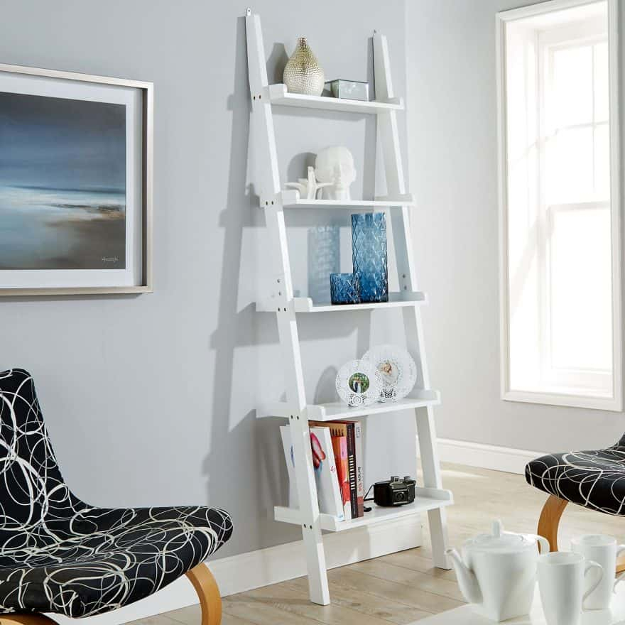 Beautiful And Affordable Ladder Shelf Ideas For Every Room within Ladder Shelf Design