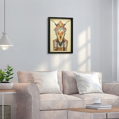 Beijing Opera Mask 1 Collage Framed Graphic Wall Art regarding Beijing Opera Mask #1 Dimensional Collage Framed Wall Art Under Glass