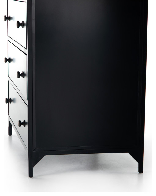 Belmont 8 Drawer Tall Dresser, Black - Industrial - Dressers - By Four ... inside The Belmont Black Dresser Mastering Storage in Small Spaces