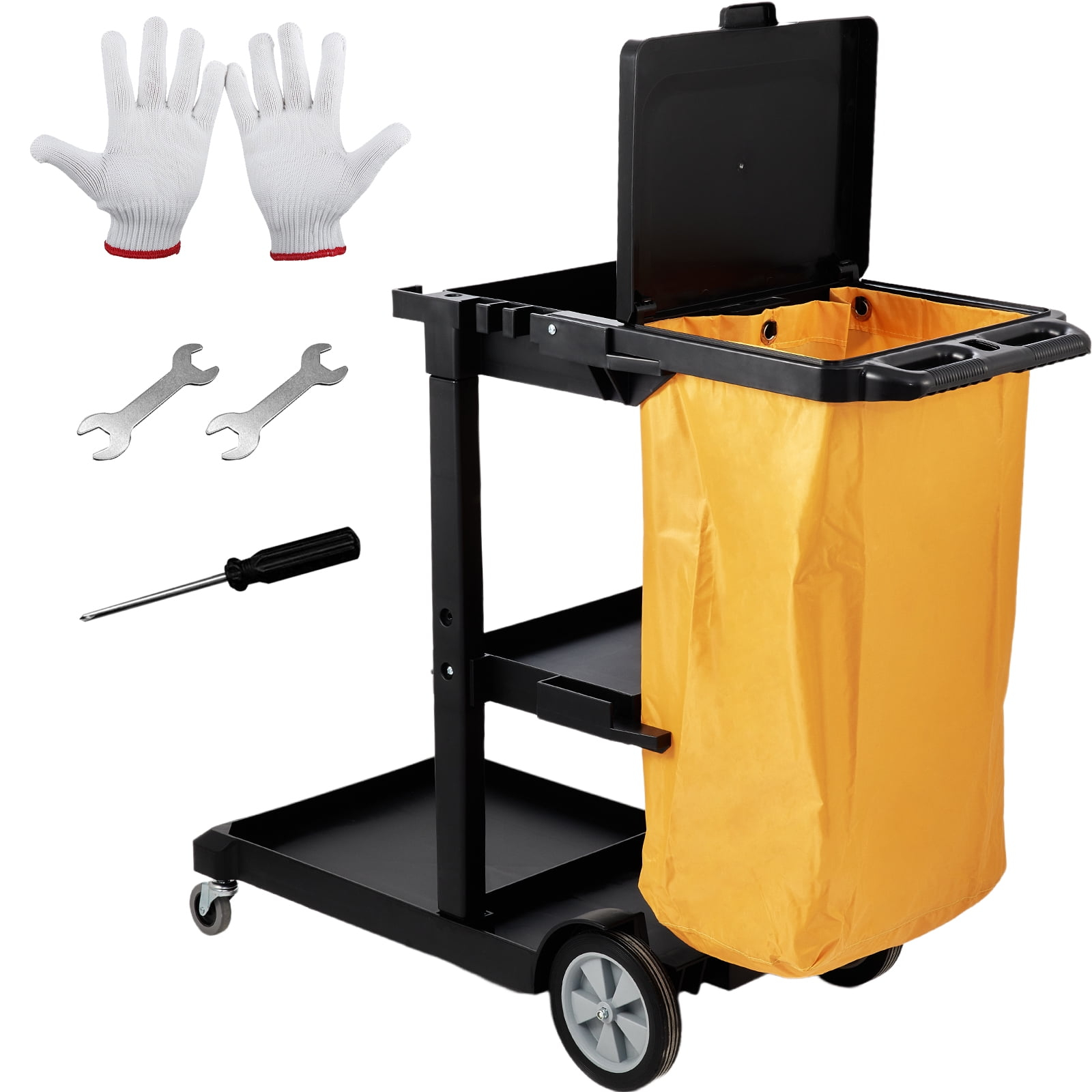Bentism Commercial Janitorial Janitor Cart 3-Shelf 200 Lbs Janitorial ... regarding Cleaning Secrets Every Home and Business Owner Should Know About Shelving