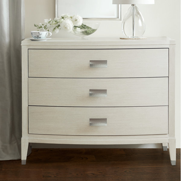 Bernhardt East Hampton 29.5'' Tall 3 - Drawer Bachelor's Chest In Cerused Linen & Reviews | Wayfair with Bernhardt East Hampton Tall Chest, Cerused Linen