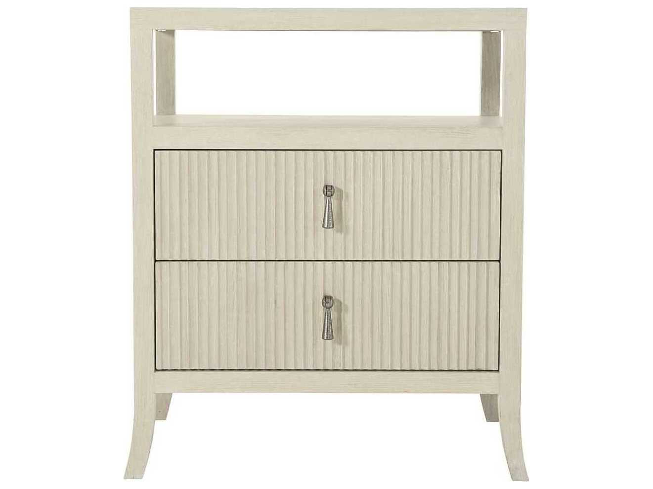 Bernhardt East Hampton Cerused Linen 26'' Wide Two-Drawers Nightstand | Bh395229 regarding Bernhardt East Hampton Tall Chest, Cerused Linen