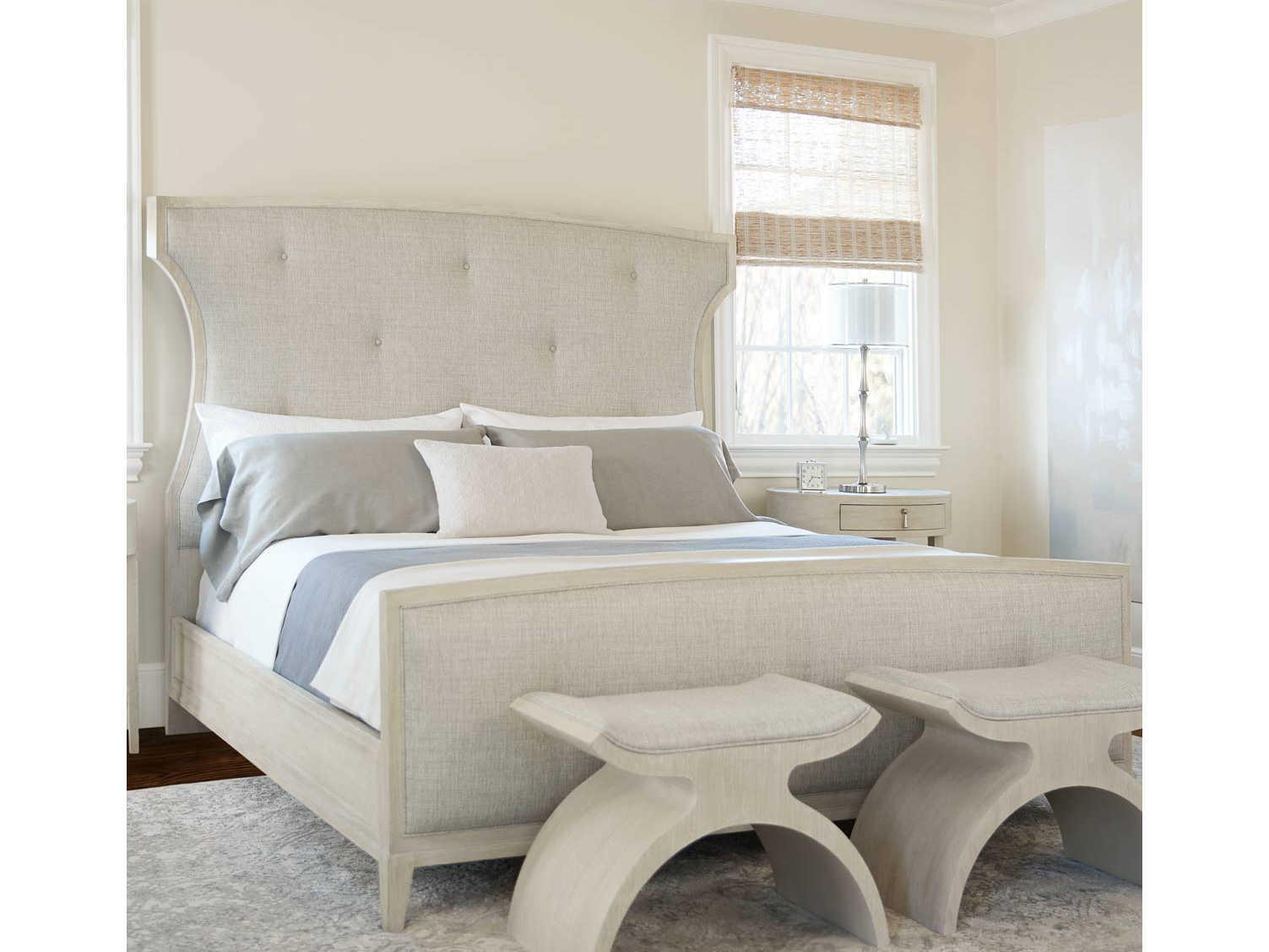 Bernhardt East Hampton Cerused Linen White Ash Wood Upholstered Queen Panel Bed | Bhk1237 with Understanding the Unique Finish of the Bernhardt East Hampton Tall Chest Cerused Linen