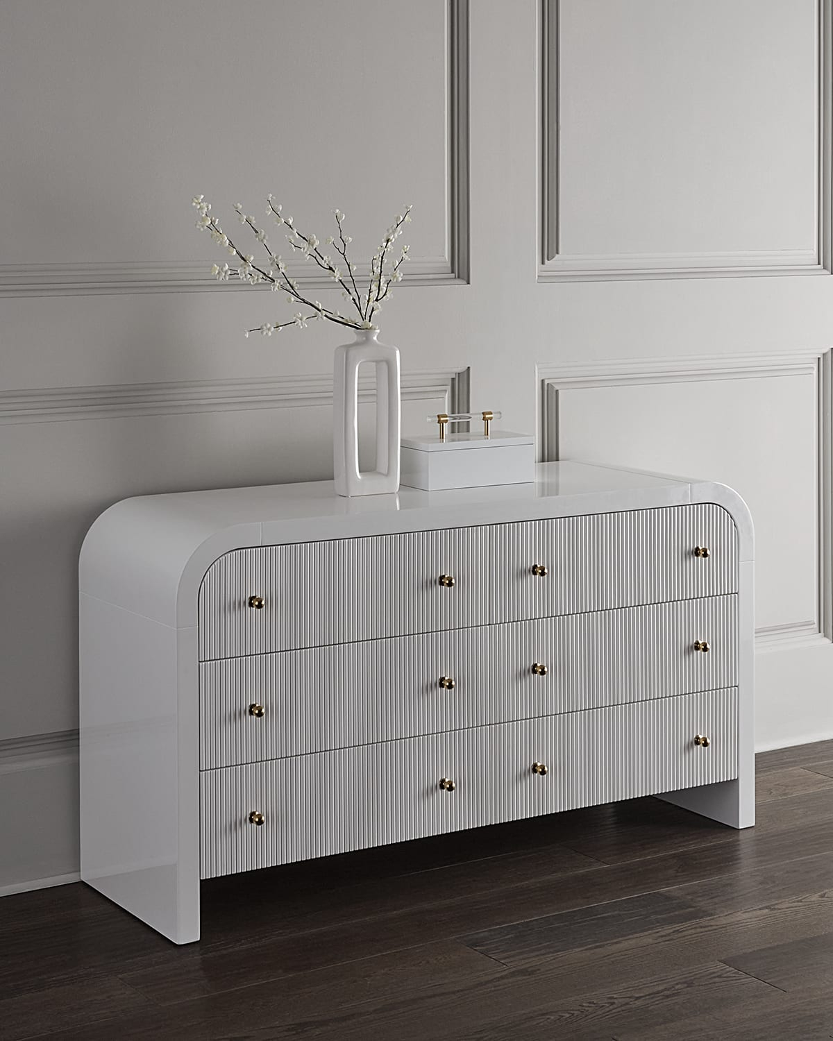 Bernhardt Silhouette Tall 6-Drawer Chest | Neiman Marcus with regard to Bernhardt Silhouette Tall Drawer Chest