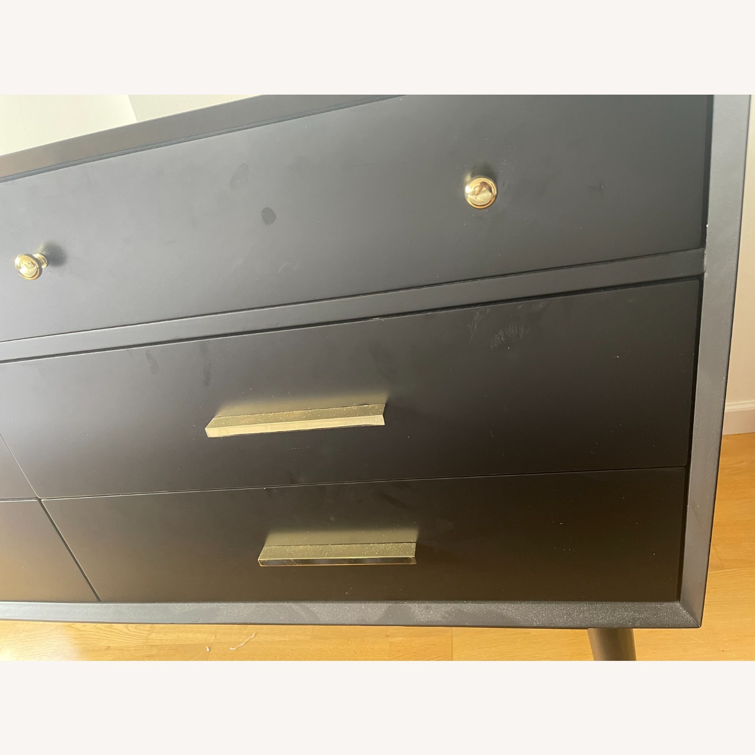 Black 6-Drawer Double Dresser - Aptdeco with regard to Luxor 6 Drawer Double Dresser, Black
