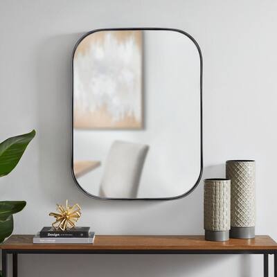 Black - Rectangle - Wall Mirrors - Mirrors - The Home Depot within From Drab to Fab Finding the Ideal Spot for Your Rectangle Rotating Mirror