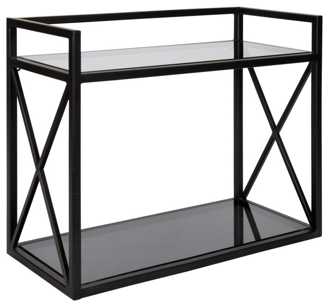 Blex Metal And Glass Wall Shelf, 18X8X15 - Industrial - Display And ... inside The Aesthetic and Practical Benefits of the Blex Metal and Glass Shelf
