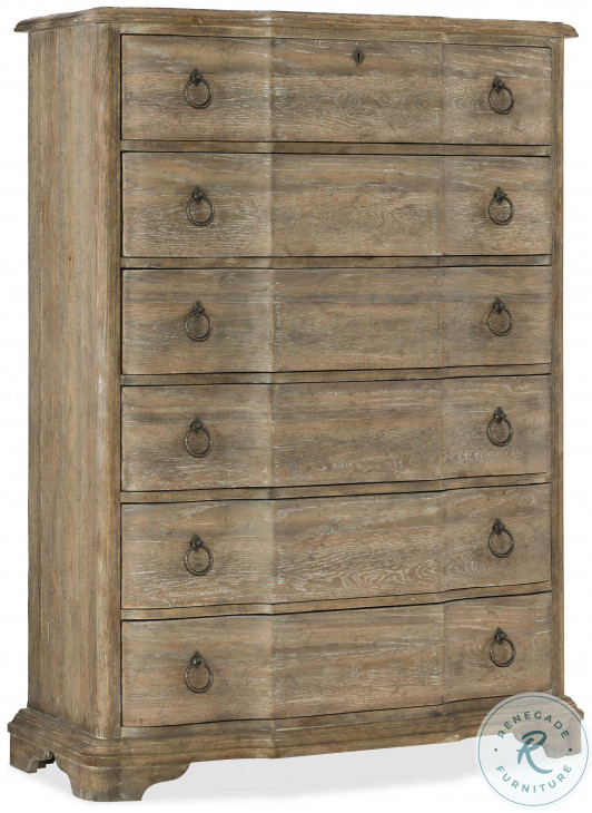 Boheme Light Wood Chimay 6 Drawer Chest From Hooker | Coleman Furniture intended for The Boheme Chimay 6-Drawer Chest Beyond Storage Elevating Your Home