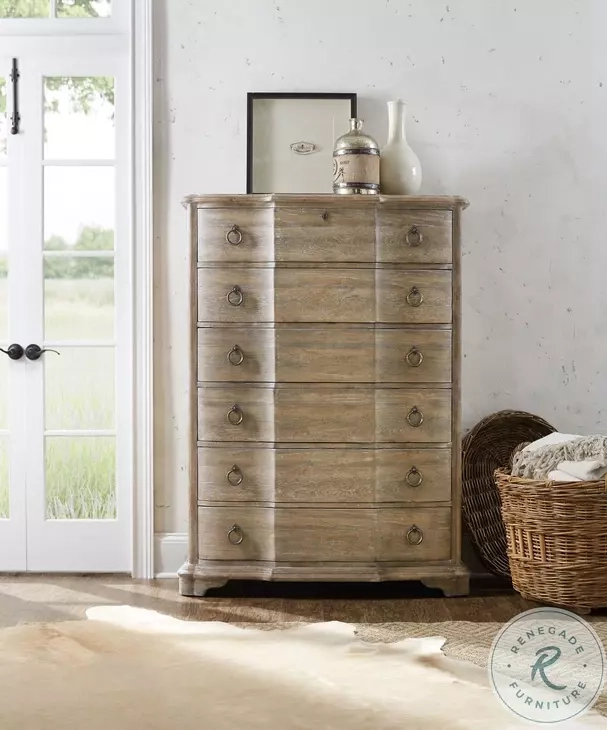 Boheme Light Wood Chimay 6 Drawer Chest From Hooker | Coleman Furniture regarding The Boheme Chimay 6-Drawer Chest Beyond Storage Elevating Your Home