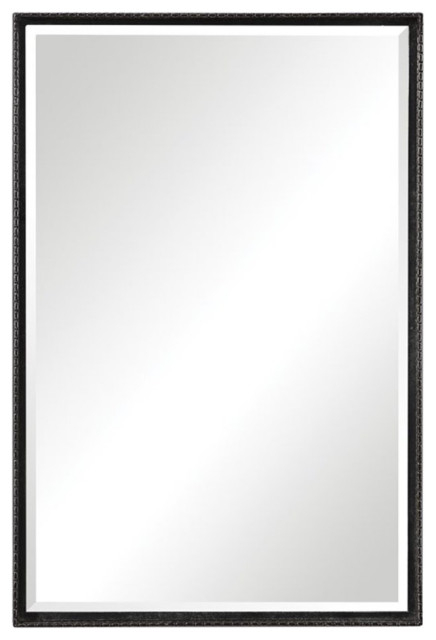 Bowery Hill Contemporary Iron Vanity Mirror In Rustic Bronze ... for Bowery Hill Mandie Oval Mirror In Bronze