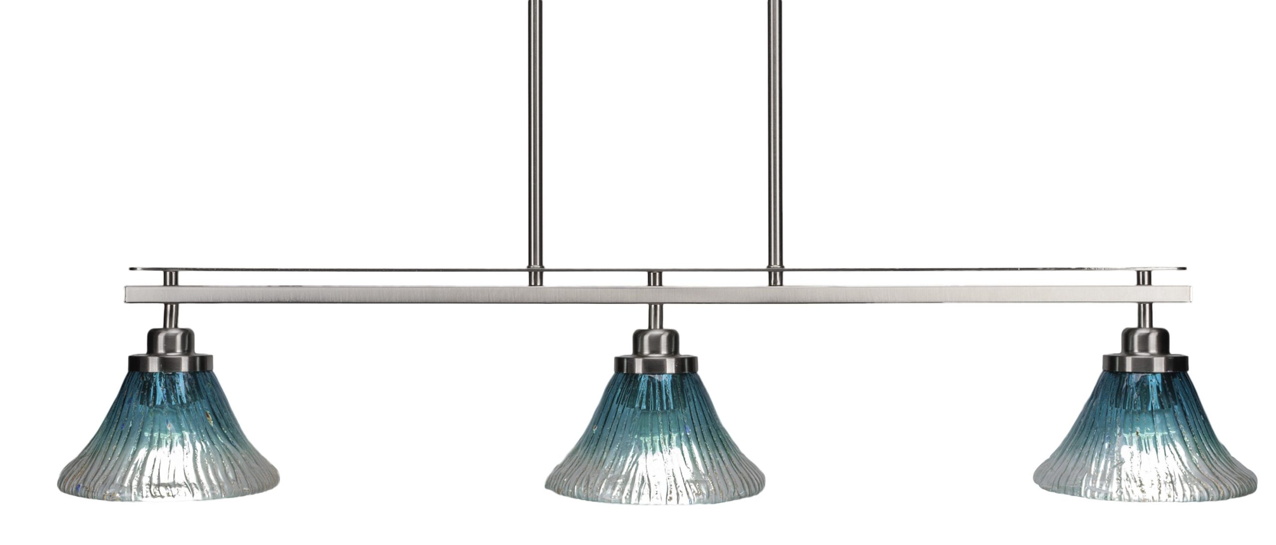 Breakwater Bay Odyssey 3-Light Island Light | Wayfair pertaining to Odyssey 3-Light Island Light With Round Fitter, 16" Sandhill Art Glass