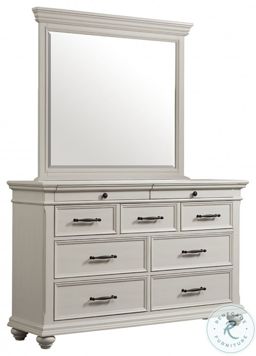 Brooks White 9 Drawer Dresser With Mirror From Picket House Furnishings ... with The Enduring Appeal of the Picket House Brooks Gray Dresser
