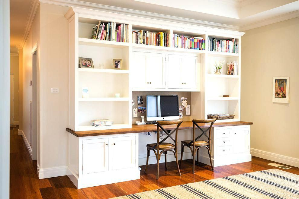 Built In Home Office Wall Units Built In Desks And Bookshelves ... within Shelf Desk Combo
