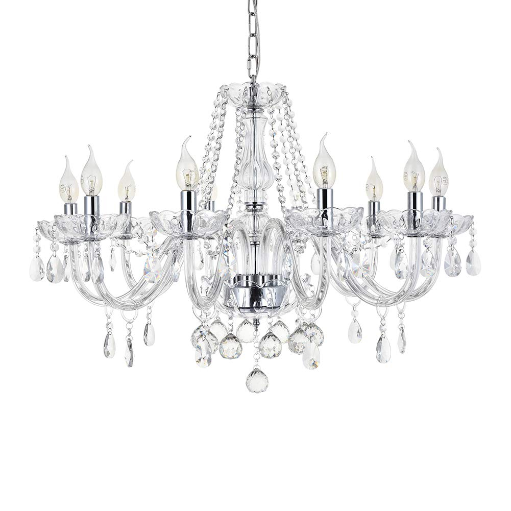 Buy A1A9 Modern Crystal Chandelier With 10-Lights, Clear K9 Crystal ... inside 60-Light Crystal Modern Dining Room Chandelier