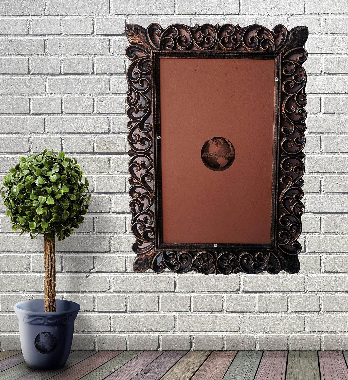 Buy Ace Wood Crafts Wooden Hand Carved Decorative Wall Mirror Frame ... inside Unfinished Maple Wood Hand Carved Decorative Mirror Frame
