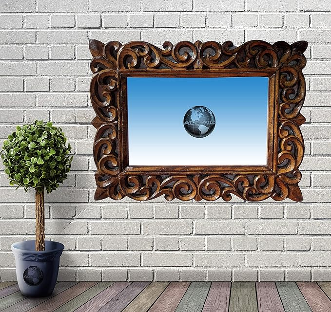 Buy Ace Wood Crafts Wooden Hand Carved Decorative Wall Mirror Frame ... intended for Unfinished Maple Wood Hand Carved Decorative Mirror Frame