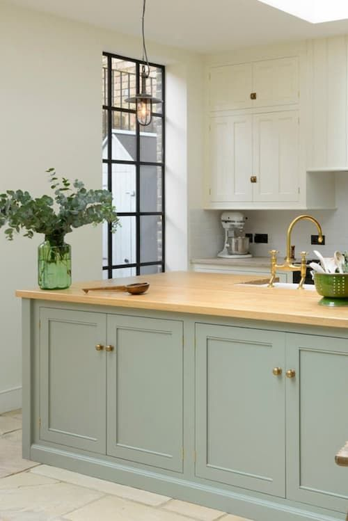 Bye-Bye White! 2023 Kitchen Cabinet Color Trends | Green Kitchen ... throughout Designing Kitchens That Embrace the Natural Landscape