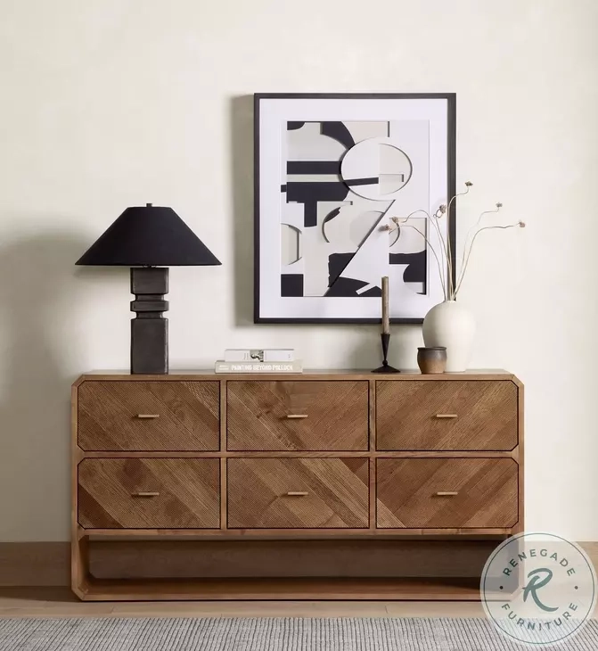 Caspian Natural Ash Veneer 6 Drawer Dresser From Four Hands | Coleman ... throughout Natural Ash Veneer Dresser Design Inspiration Caspian Edition