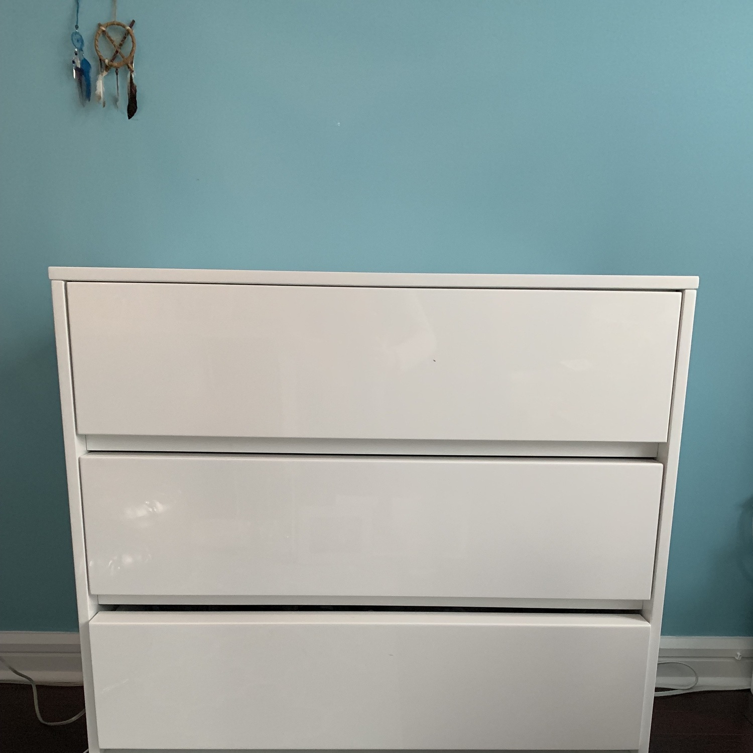 Cb2 White Lacquer 3 Drawer Dresser - Aptdeco in Cresco 3 Drawer Dresser, White