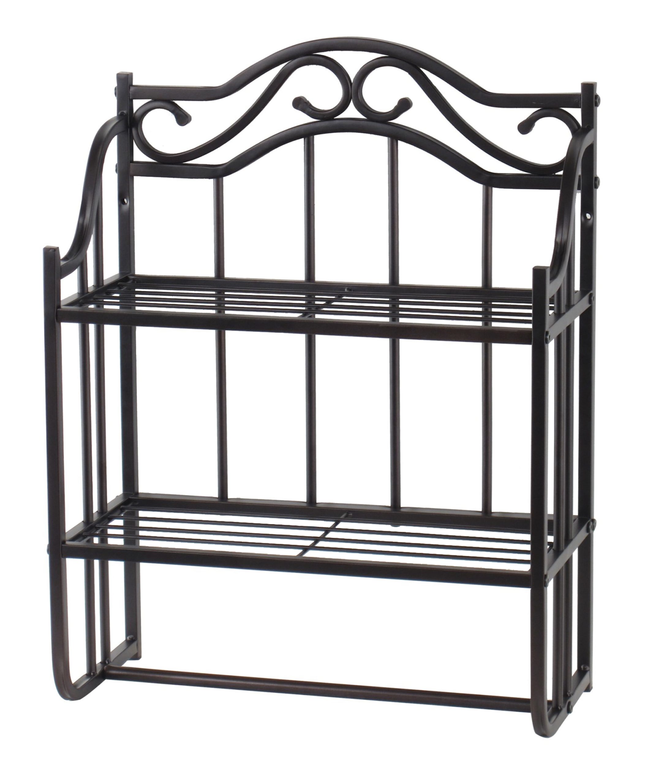 Chapter Bathroom Storage Wall Shelf, Oil-Rubbed Bronze Finish - Walmart.com in The Timeless Appeal of Oil Rubbed Bronze Aimee Wall Shelf Design Insights