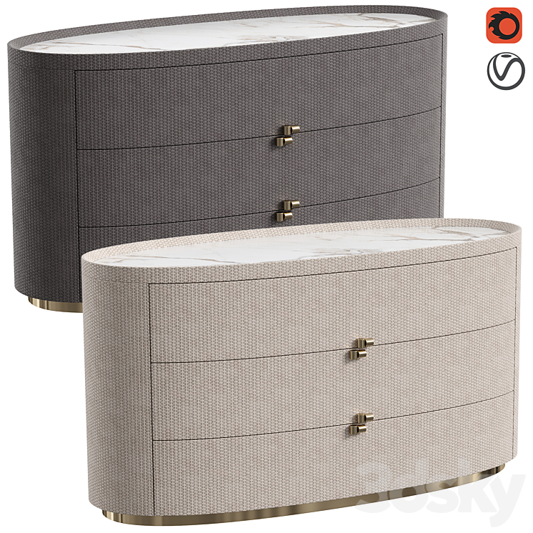 Chest Of Drawers Boheme By Rugiano - Sideboard & Chest Of Drawer - 3D Model throughout Boheme Chimay 6-Drawer Chest