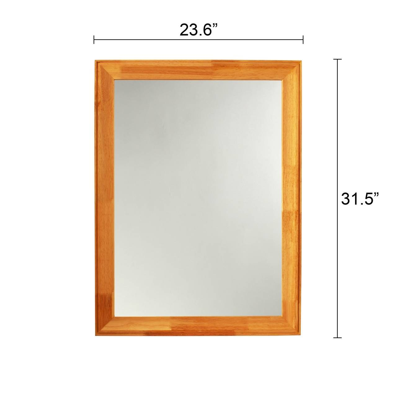 Chloe's Reflection Maple Finish Rectangular Framed Wall Mirror 32 ... with regard to The Artisanal Beauty of the Chloe's Reflection Seashell Framed Mirror