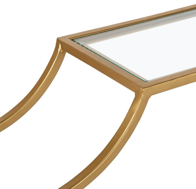 Ciel Modern Glam Metal Wall Shelf Set, Gold 2 Piece, 2 Piece - Contemporary - Display And Wall ... within Ciel Modern Glam Metal Wall Shelf Set, Gold 2 Piece 18 Inch