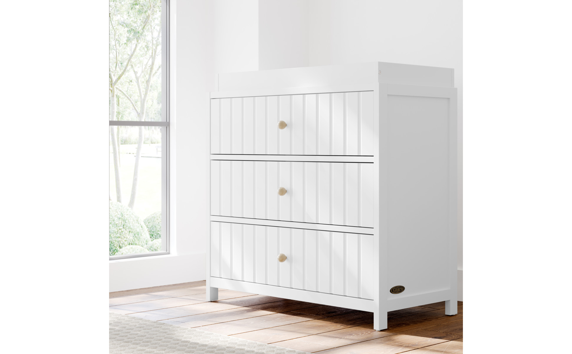 Circo 3 Drawer Dresser White | Dresses Images 2025 intended for Cresco 3 Drawer Dresser, White