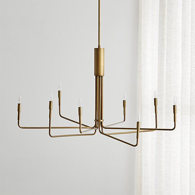 Clive Large Brass Chandelier Light + Reviews | Crate & Barrel | Lustres ... intended for Clive 3 Light Pendant, Brass