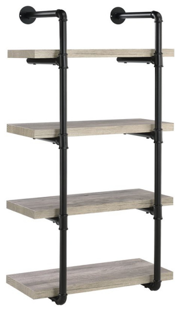 Coaster Elmcrest 24-Inch Wood Wall Shelf Black And Gray Driftwood ... with regard to Coaster Elmcrest 24-Inch Wood Wall Shelf Black And Gray Driftwood