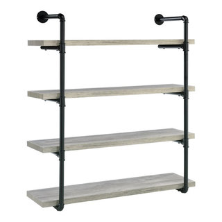 Coaster Elmcrest 40-Inch Wood Wall Shelf Black And Gray Driftwood ... with A Deep Dive into the Coaster Elmcrest Shelf Black and Rustic Oak Design