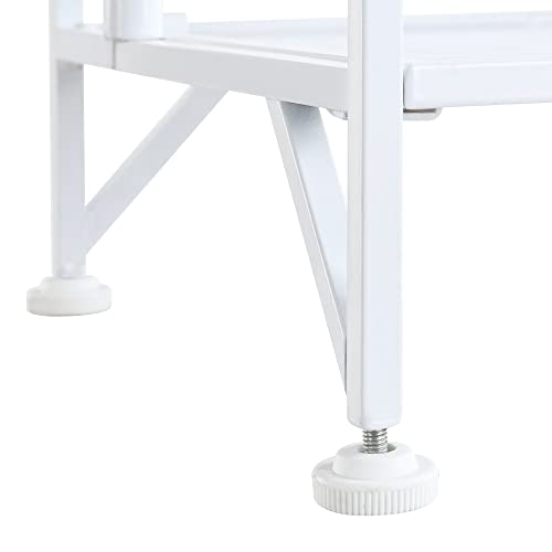 Convenience Concepts Xtra Storage 2 Tier Folding Metal Shelf, White | Pricepulse regarding The Secret to Clutter-Free Living How This Two-Tier Shelf Transforms Your Home