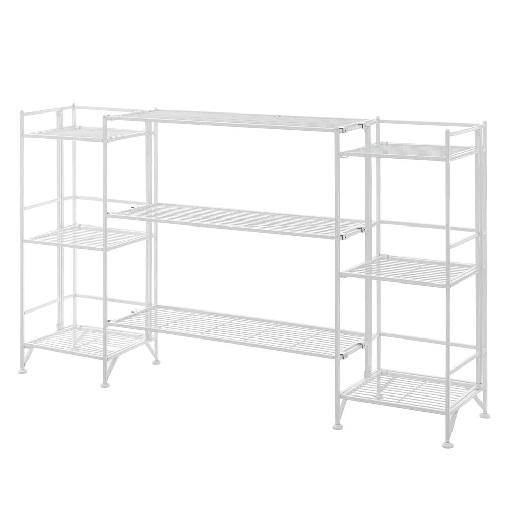 Convenience Concepts Xtra Storage 3-Tier Metal Folding Shelves In White - Walmart.com regarding The Secret to Clutter-Free Living How This Two-Tier Shelf Transforms Your Home