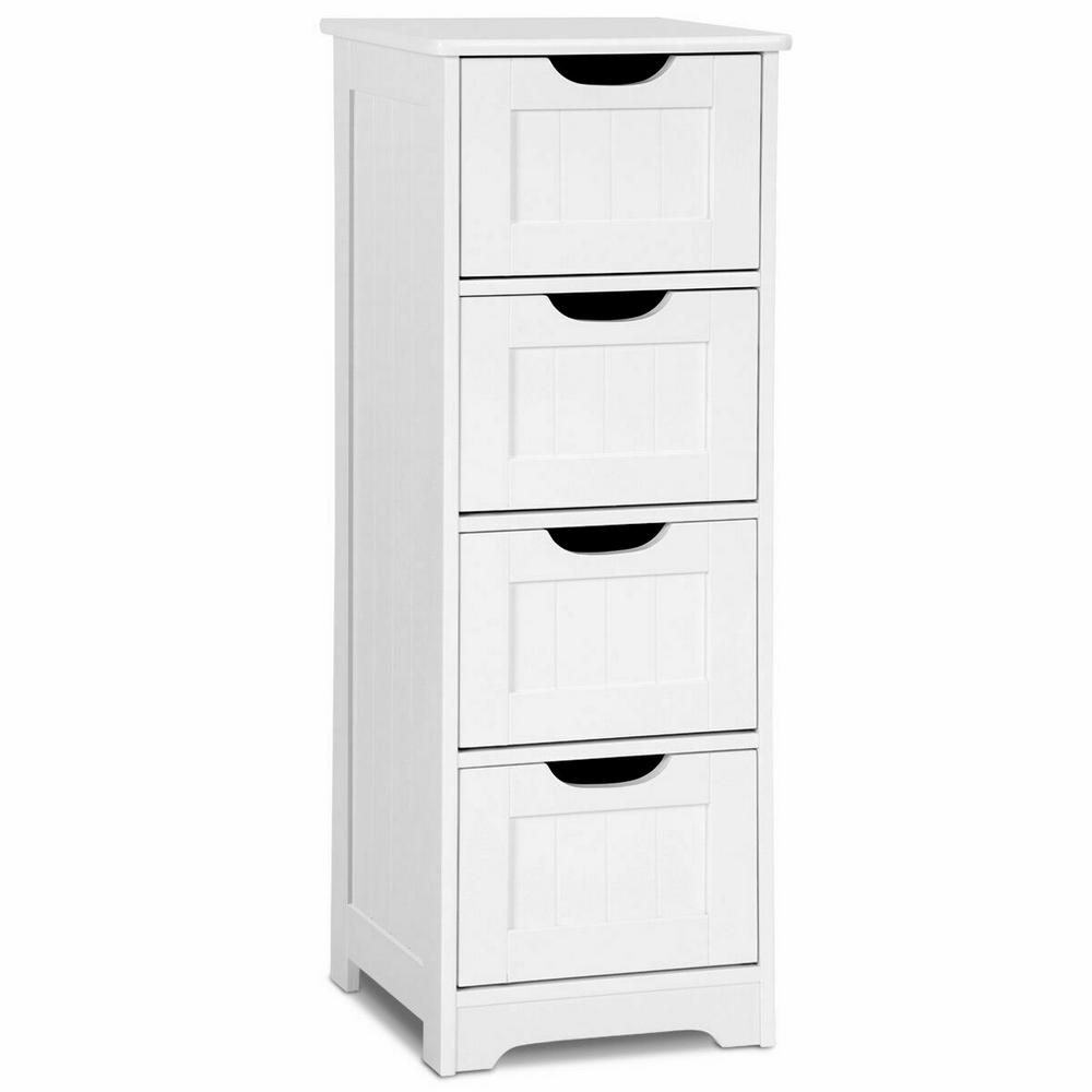 Costway 12 In. Bathroom Floor Cabinet Wooden Space Saver Free Standing ... throughout Is the Costway Toilet Tower Rack the Solution to Your Bathroom Clutter