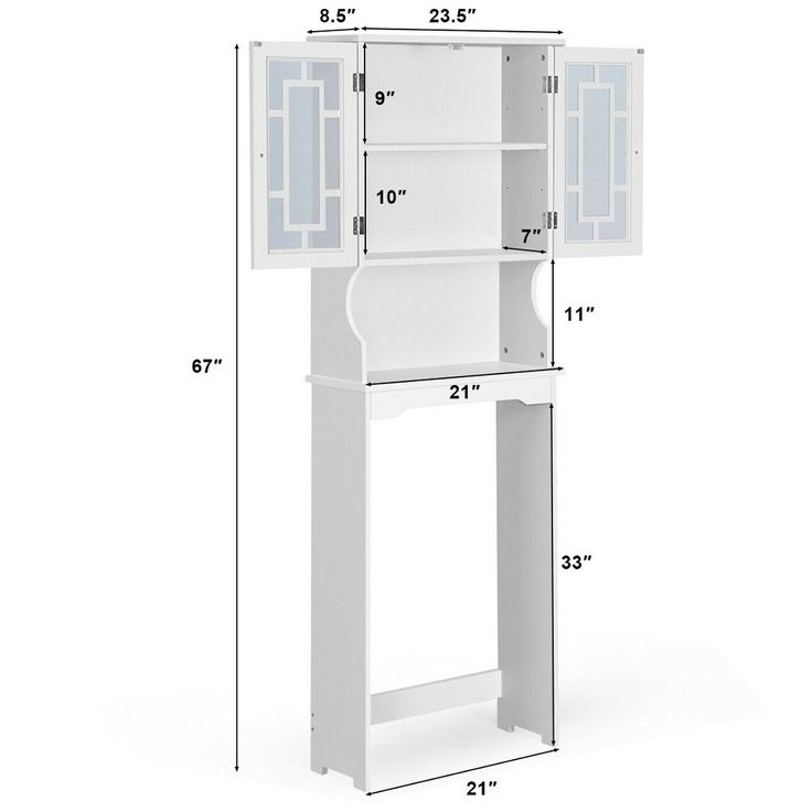 Costway Bathroom Spacesaver Over The Toilet Door Storage Cabinet Tower ... within Is the Costway Toilet Tower Rack the Solution to Your Bathroom Clutter