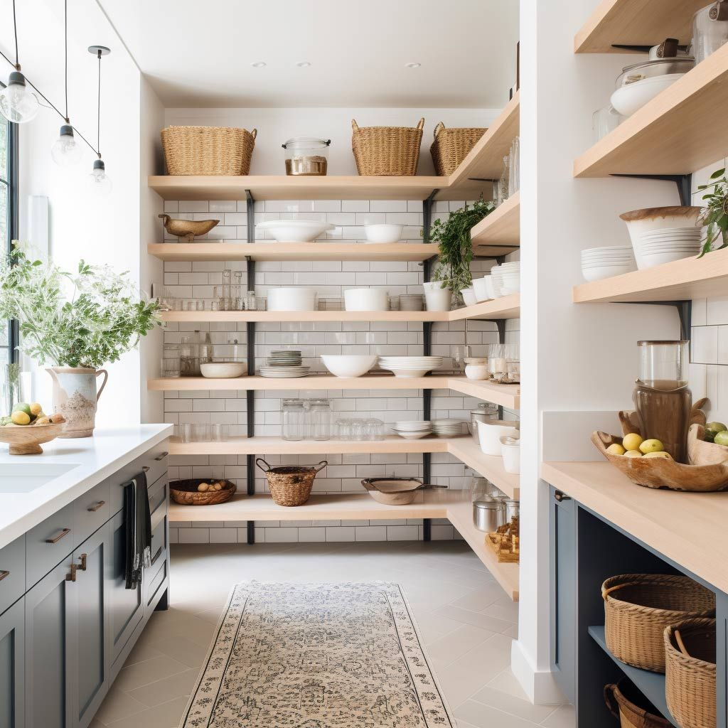 Creative Pantry Shelving Ideas - Plank And Pillow | Stylish Kitchen ... pertaining to Kitchen Shelving Design