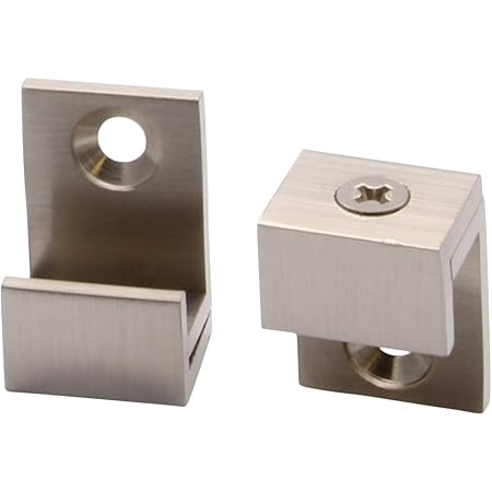 Crl Nickel Plated Adjustable Mirraco Mirror Clip Set For 3/8" Seamed ... with Nickel Plated J-Mirror Clip Set
