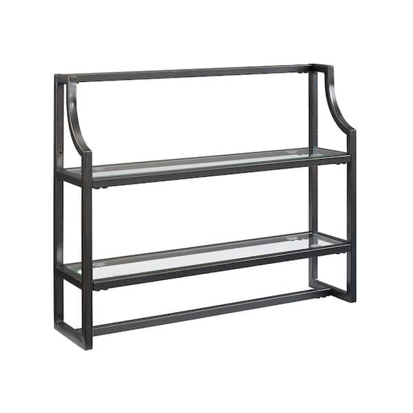 Crosley Furniture Aimee 24 In. Wall Shelf In Oil Rubbed Bronze Cf6204 ... with regard to The Timeless Appeal of Oil Rubbed Bronze Aimee Wall Shelf Design Insights