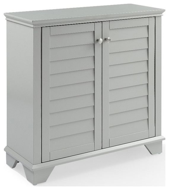 Crosley Furniture Lydia Mdf Wood And Birch Veneer Storage Cabinet In ... within Transforming Rooms with the Versatile White Lydia Cabinet