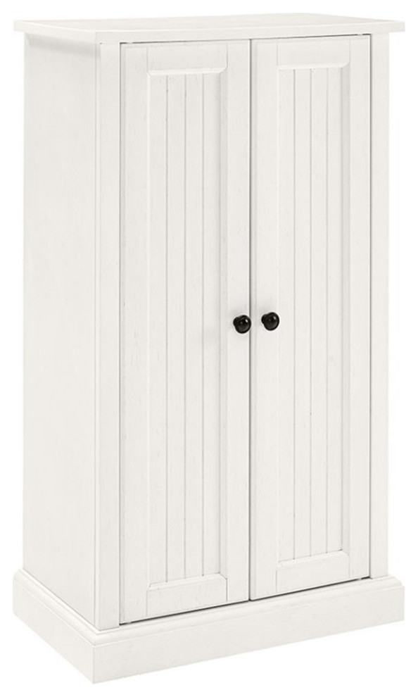Crosley Furniture Seaside 2 Door Wood Accent Cabinet In Distressed ... within Crosley Furniture Seaside 2 Door Wood Spacesaver In Distressed White