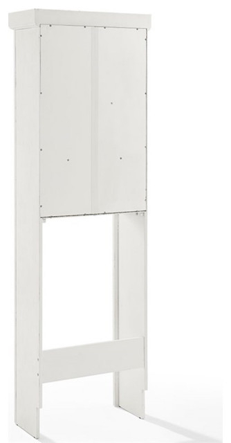 Crosley Furniture Seaside 2 Door Wood Spacesaver In Distressed White ... throughout Crosley Furniture Seaside 2 Door Wood Spacesaver In Distressed White