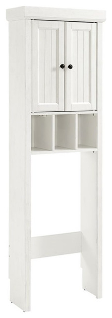 Crosley Furniture Seaside 2 Door Wood Spacesaver In Distressed White ... throughout Crosley Furniture Seaside 2 Door Wood Spacesaver In Distressed White