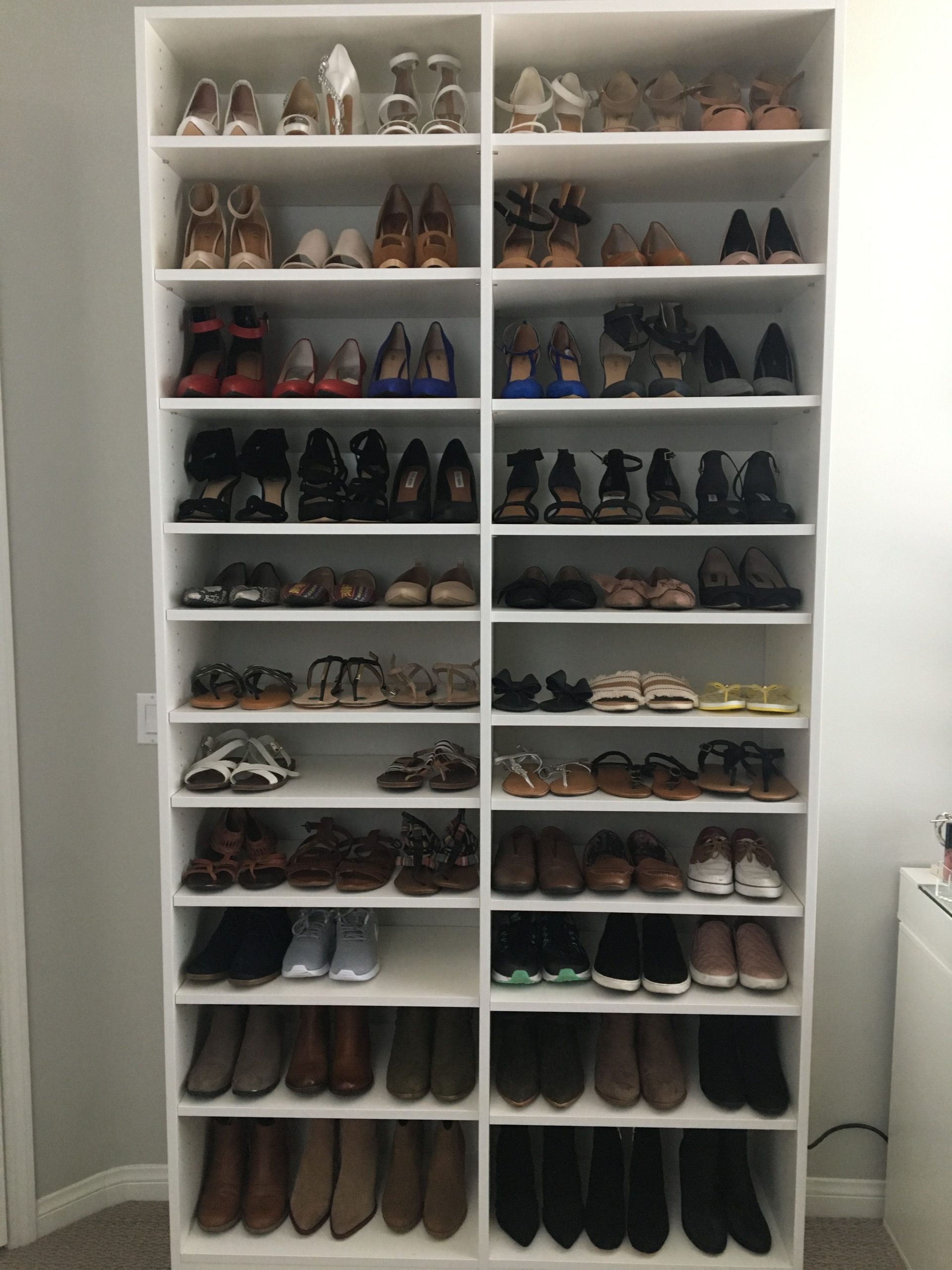 Custom Closet, Shoe Shelf, Shoes, Walk In Closet, Room Converted, White ... for Shelf For Shoes Rack