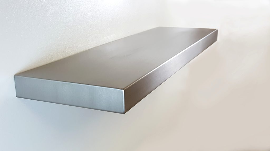 Custom Seamless Floating Shelves – Stainless Steel Design within Caring for Your Stainless Steel Floating Shelf 18"x10"x2.5" for Lasting Beauty