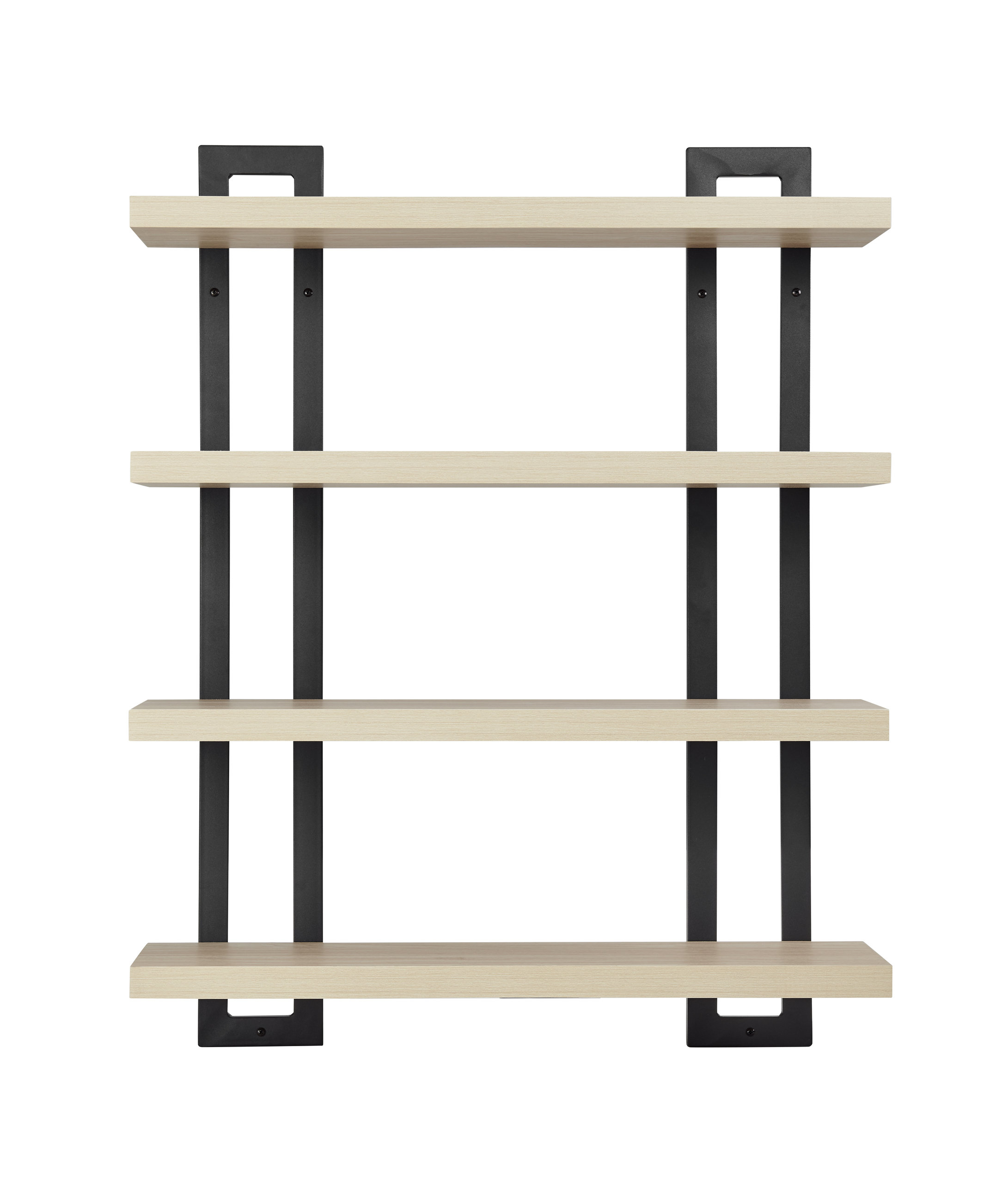 Danya B. 4-Tier Floating Bracket Wall Shelf Metal And Mdf Finish - Industrial - Display And Wall ... with Achieving an Organized Home with the Danya B. White Birch Shelf
